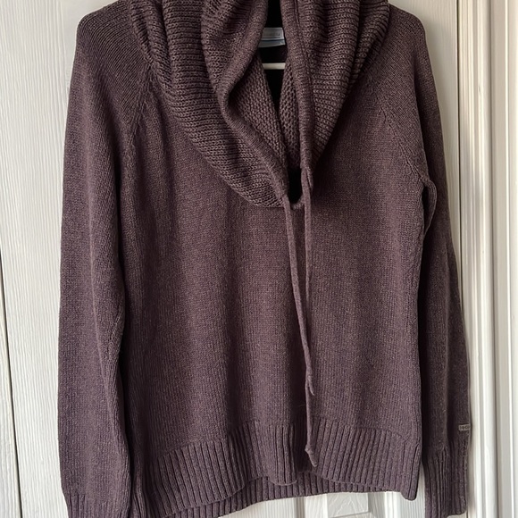 Columbia lavender drawstring cowl neck sweater size Large - Picture 3 of 9